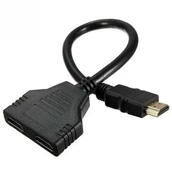 

Exquisitely Designed Durable 1080P HDMI Port Male to 2 Female 1 In 2 Out Splitter Cable Adapter Converter