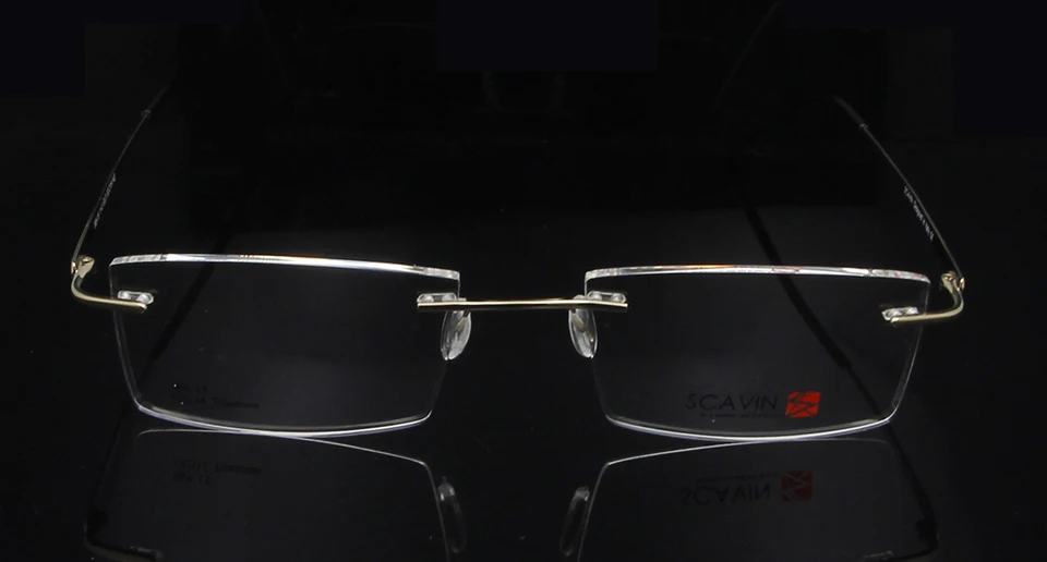 Sorbern Brand Men's Rimless Eyeglasses Pure Titanium Glasses Frame for Men Ultralight Memory Prescription Glasses oculos de grau