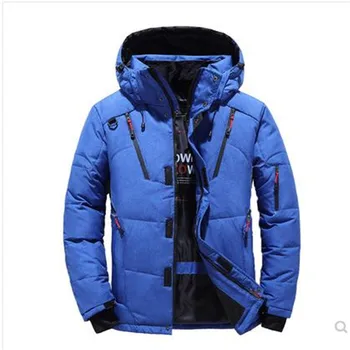 

New Men jacket Winter Duck Down cotton thick warm hooded Casual coat High Quality Mens Solid color Windbreaker outerwear Parkas