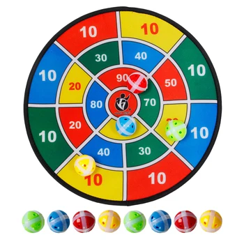 

Safety Fabric Dart Board Set Target Throw Game Toy Pressure Releasing Plyathing with 8 Hook & Loop Balls for Children