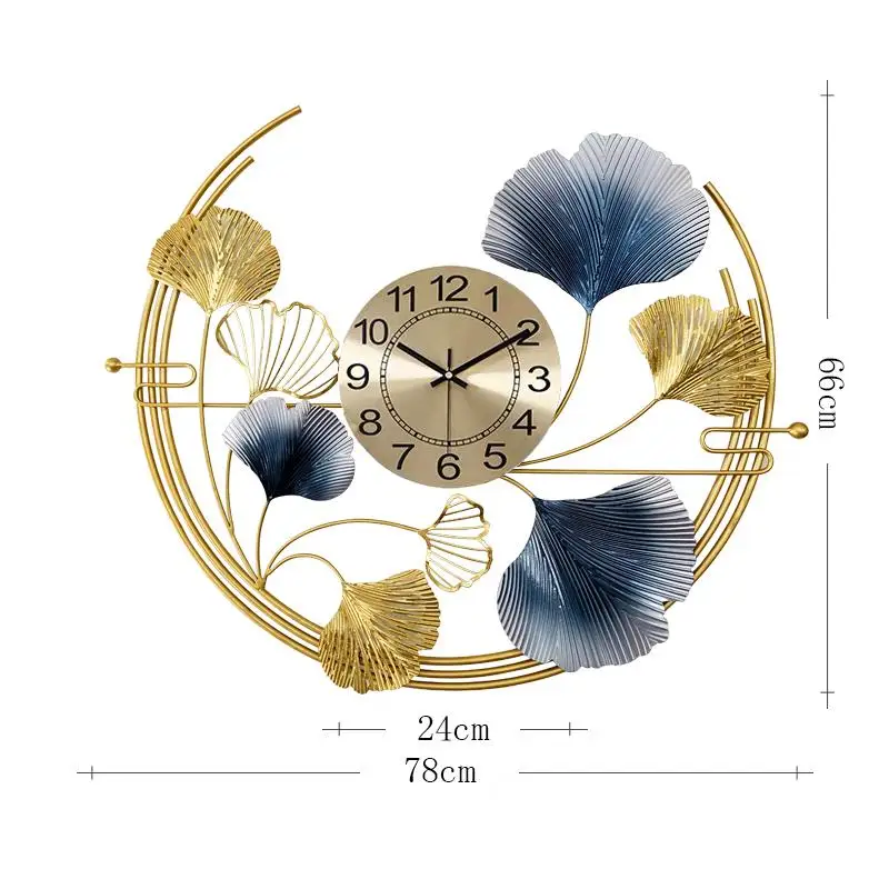 Dining Room Entrance Clock Wall Wall Clock Gold  