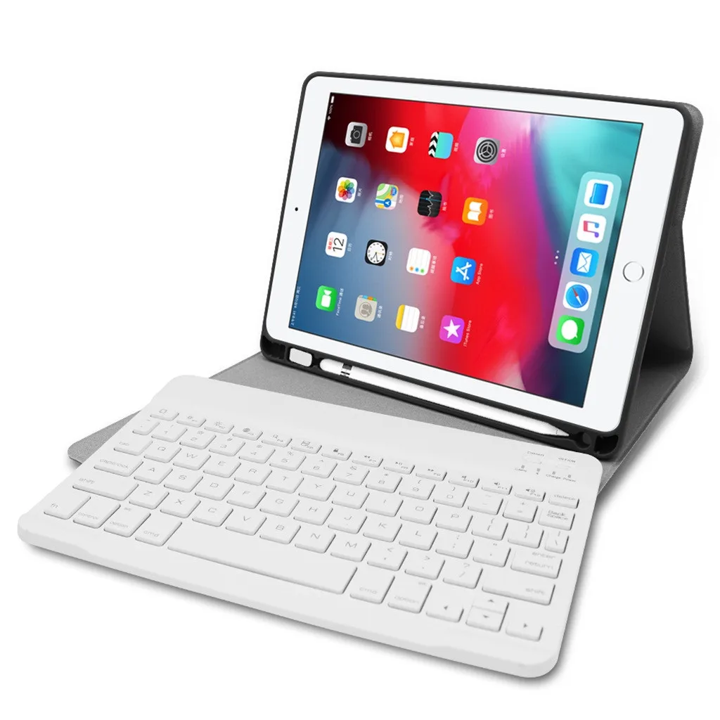 Для iPad Air 10,5 дюймов ультра-тонкий Встроенный Bluetooth клавиатура плоский кожаный чехол с подставка для ручки klawiatura bezprzewodowa# guahao
