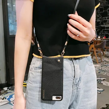 

Wallet bag for Credit Cards Phone Case Cover Crossbody with Strap long chain for Iphone11 PRO XS MAX XR X 6S 6 8 7 plus Cover