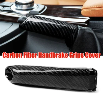 

For BMW E46 E90 E92 E60 E39 F30 F34 F10 F20 Accessories Universal Real Carbon Fiber Car Handbrake Grips Cover Interior Trim