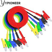 YPioneer P1024 5PCS Alligator Clips Test Leads Dual Ended Crocodile Wire Cable with Insulators Clips Test Flexible Copper Cable