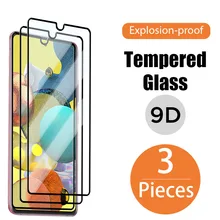 3 sztuk 9D pełna pokrywa szklana dla Samsung Galaxy A50 A10 A70 A20 A40 A30 ochronne na ekran do Samsung A51 A71 A21S A31 A41 A11 A12