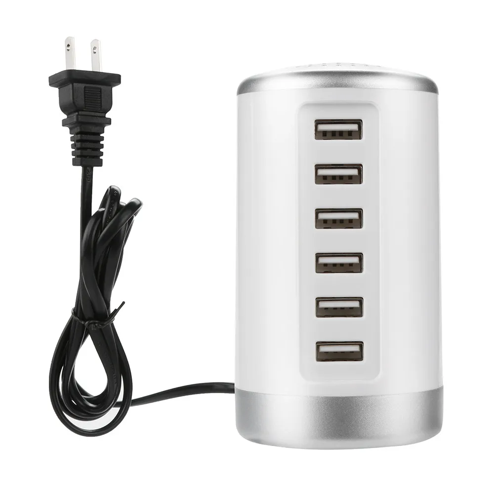 30W 6-Порты USB Мощность адаптер быстрой зарядки станции Настольный путешествия Выход 18Oct25