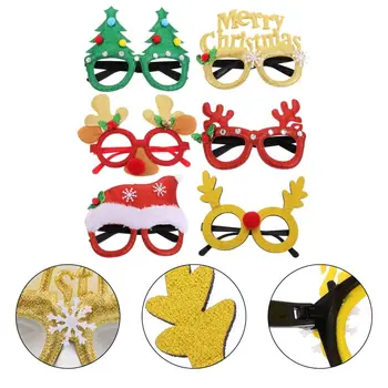 

6pcs Adult Kids Eyeglass Christmas Theme Glasses Party Glasses Decoration