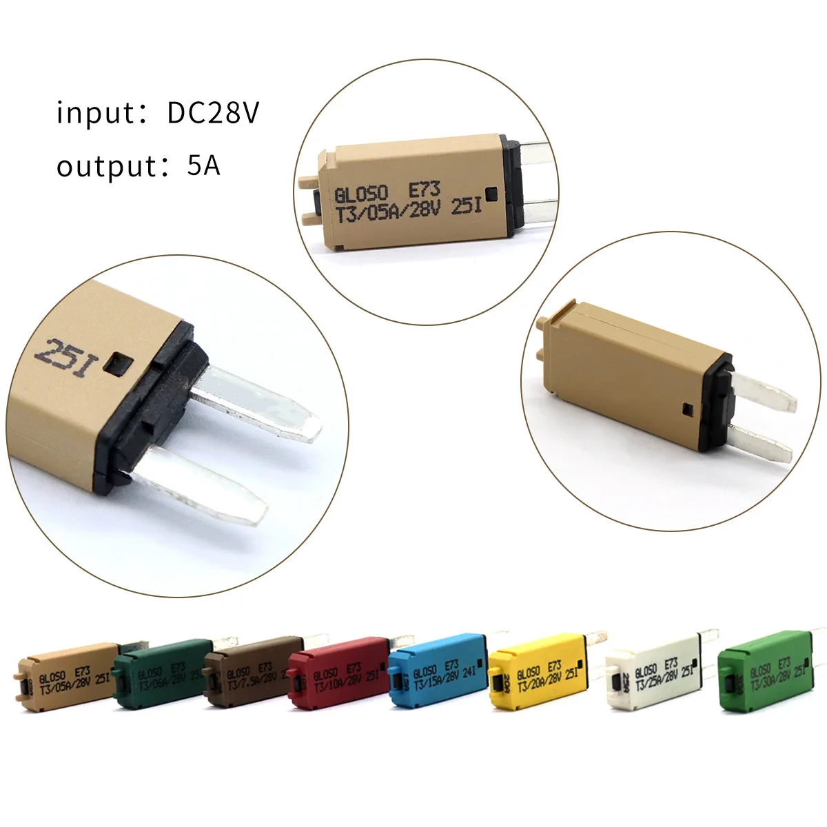 Купить Ручной сброс 5A Маленький Предохранитель 12/24V автомобиль ...