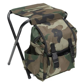 

Folding Portable Fishing Chair Fishing Backpack Chair Camping Chair Stool Convenient Wear-resistant for Outdoor Hunting Climbin