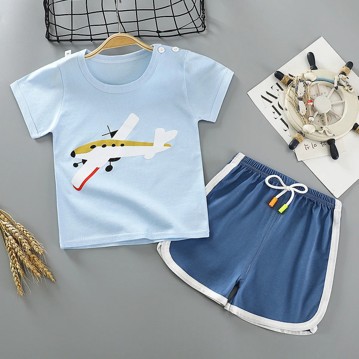 Baby Boys Girls Summer Clothing Set Infant Clothes Suit Children's Short Sleeve + Shorts 2Pcs Toddler Suit Kids Sport Outfits