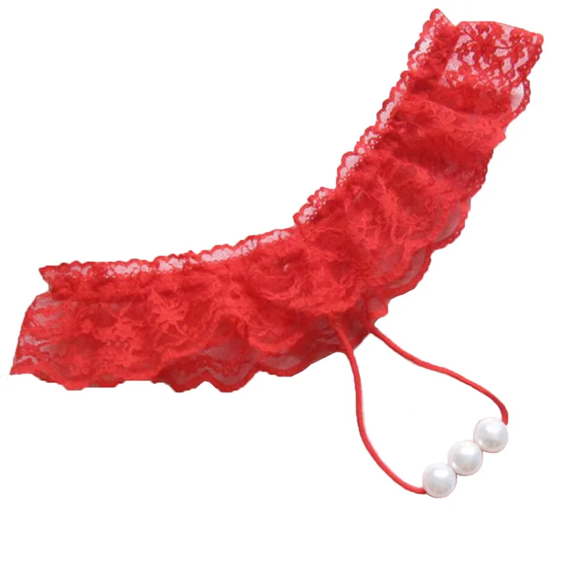 Calzoncillos elásticos para mujer, bragas de perlas sexys, ropa interior tentación, Tanga Hipster