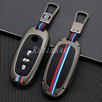 Nuovo supporto di copertura chiave dell'automobile in lega di zinco di alta qualità per Volkswagen VW Touareg 3 pulsanti Fob accessori senza chiave