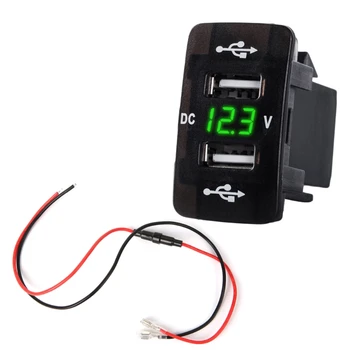 

DC 12V 24V Dual USB Car Charger Socket LED Voltmeter Power Adapter For HONDA