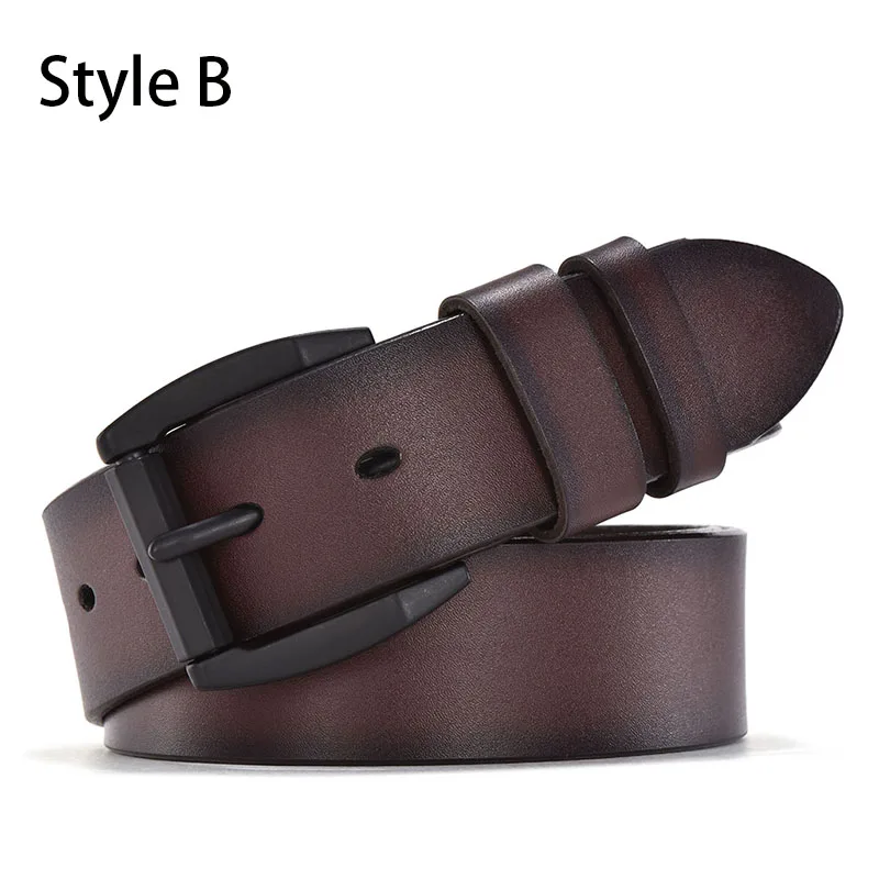 Мужской кожаный ремень высокого качества дизайнер - Цвет: Style B