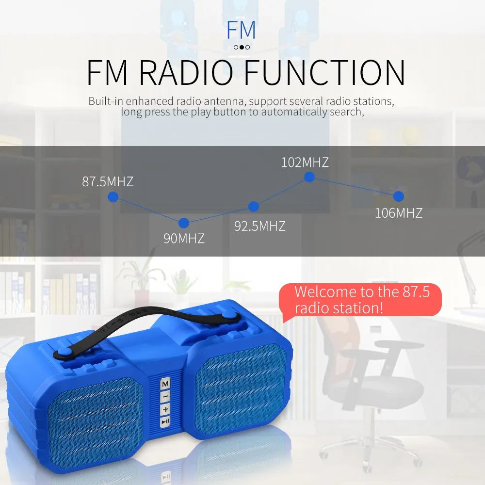 Cyboris беспроводной портативный Bluetooth динамик 10 Вт Мощность громче громкость превосходный звук с TWS и поддержка TF/U диск/Aux