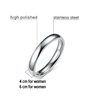 4mm 6mm Stainless Steel Couple Rings for Women Man Gold Silver Color Ring for Lovers Wedding Retro Jewelry for Gift WC006 4