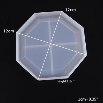 

5 Pcs DIY Crafts Resin Crystal Epoxy Mold Coaster Pendant Casting Silicone Mould 634D