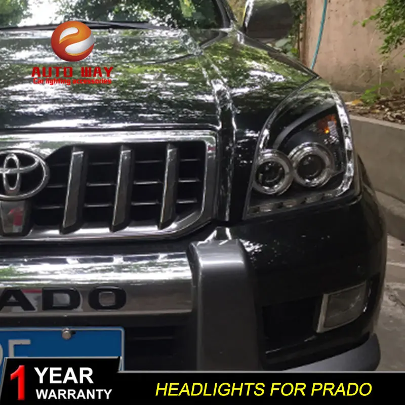 Стайлинг автомобиля чехол для передней фары Toyota Prado FJ120 светодиодные линзы ДХО