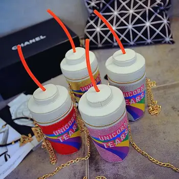 

2020 new fashion design personalized drink soda bottles modeling Unicorn Tears Novelty Bag Shoulder Bag Handbag