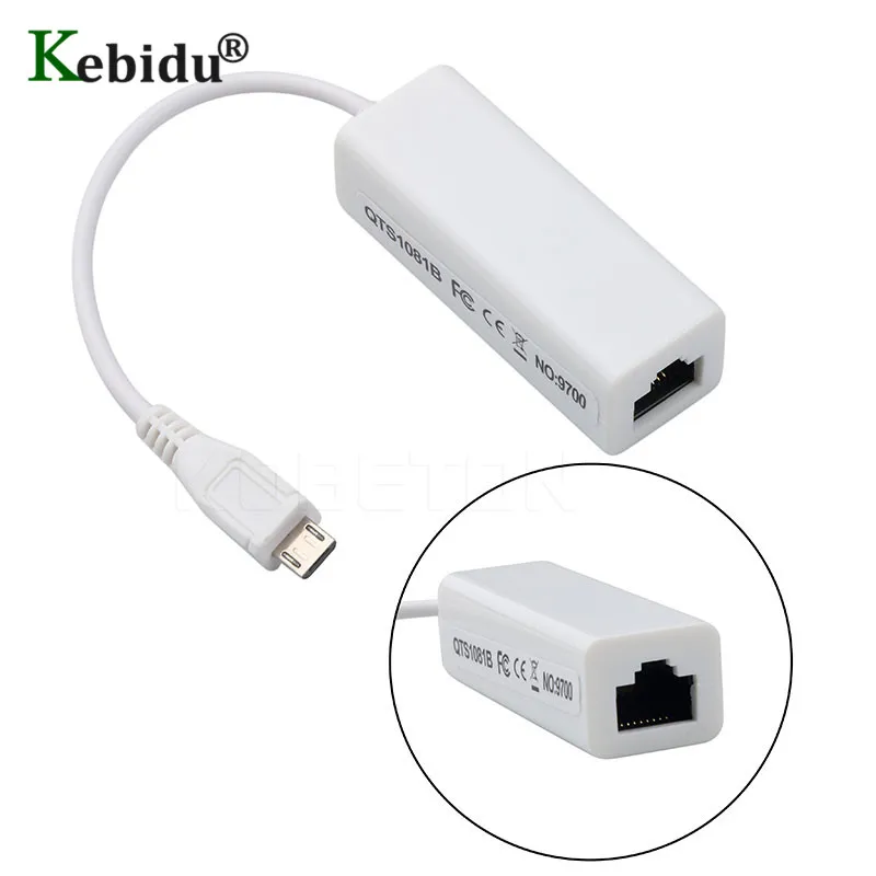 Kebidu 10/100 Мбит/с спортивная видеокамера с разъемом Micro USB для RJ45 сетевая карта RJ45 Ethernet Micro USB 2,0 Lan Кабельный адаптер для Android портативных ПК Планшеты