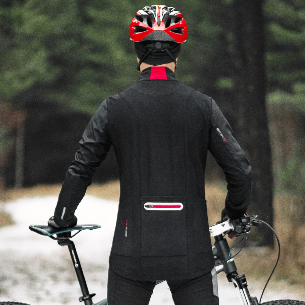 Мужская велосипедная куртка Santic зимняя ветровка пальто для горных велосипедов