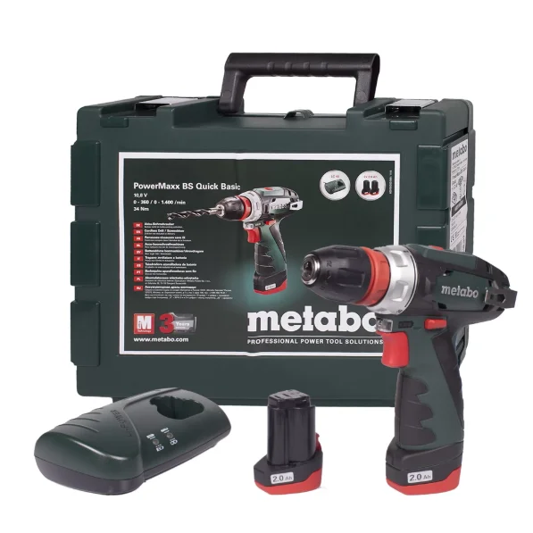 Дрель-шуруповерт 34 Нм 10.8 В METABO PowerMaxx BS Basic 600080500