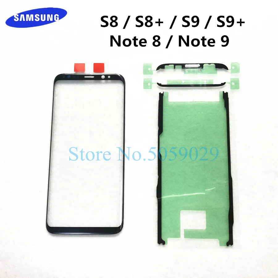 For Samsung Galaxy S8 S9 Plus S8+ S9+ Note 8 9 S10e LCD display outer touch panel screen glass replacement Front Glass Lens