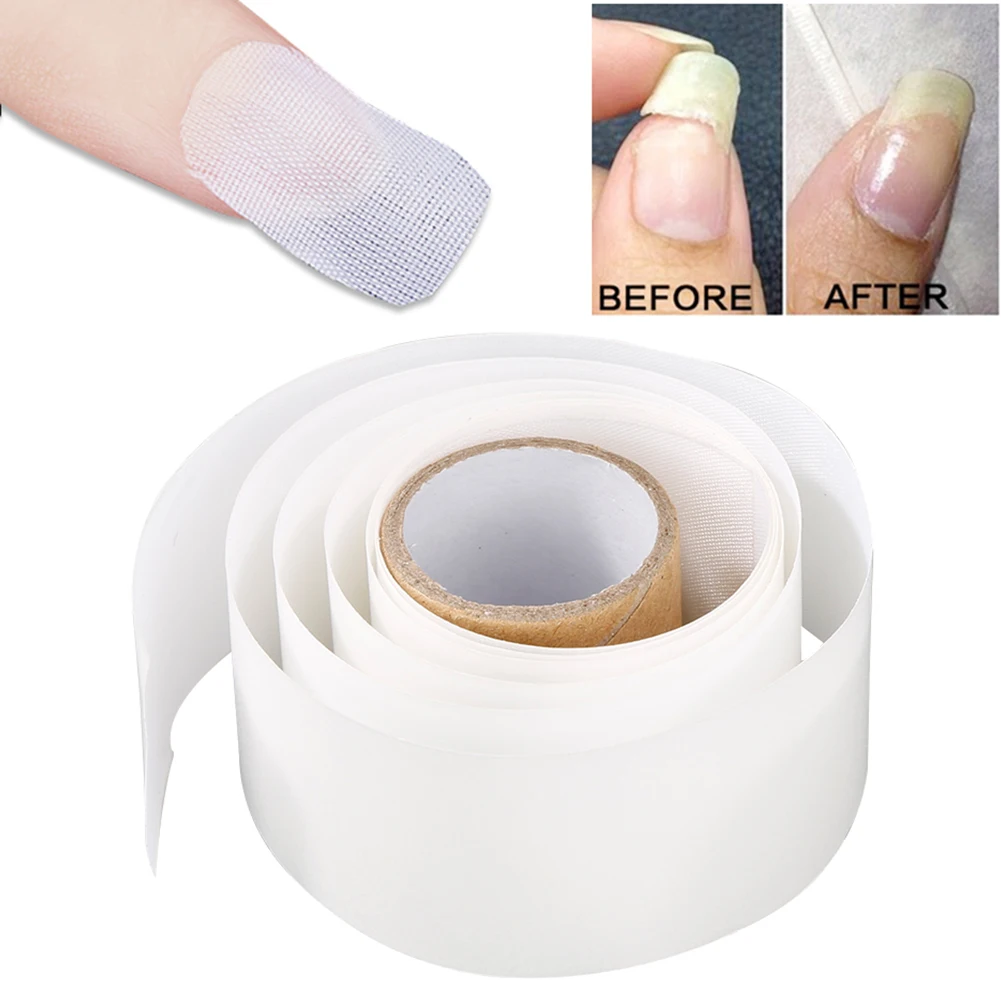 Adhesive Nail Repair Fiberglass Silk Wrap Nail Protector White Uv Gel