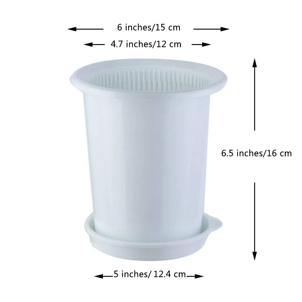 Meshpot пластиковый цветочный горшок двухслойный плантатор для орхидеи контейнер