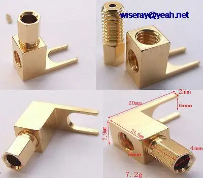 

DHL/EMS 100PCS Speaker Tuning fork Terminal Spade for Amplifiers 4mm Banana plug-A8