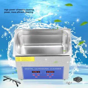 

1.3L Stainless Digital Ultrasonic Cleaner Household Cleaning Tank with Timer and Heater for Jewelry Glasses Domestic Delivery