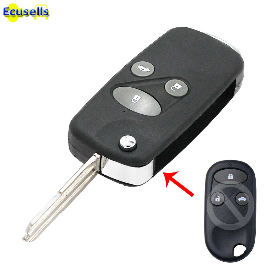 Чехол для выкидного ключа с 3 кнопками и дистанционным управлением Honda Civic Element