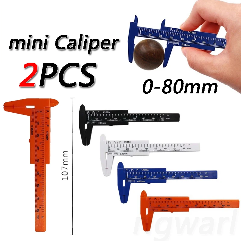 1Pcs 80mm Mini Plastic Student Sliding Vernier Caliper Gauge Measurement Tool P0 