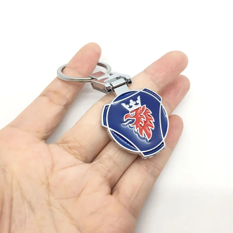 Car Key Holder Rings Chain for saab scania emblem 93 9-3 900 9000 Keychain Keyring Gift Creative Auto Accessories | Автомобили и