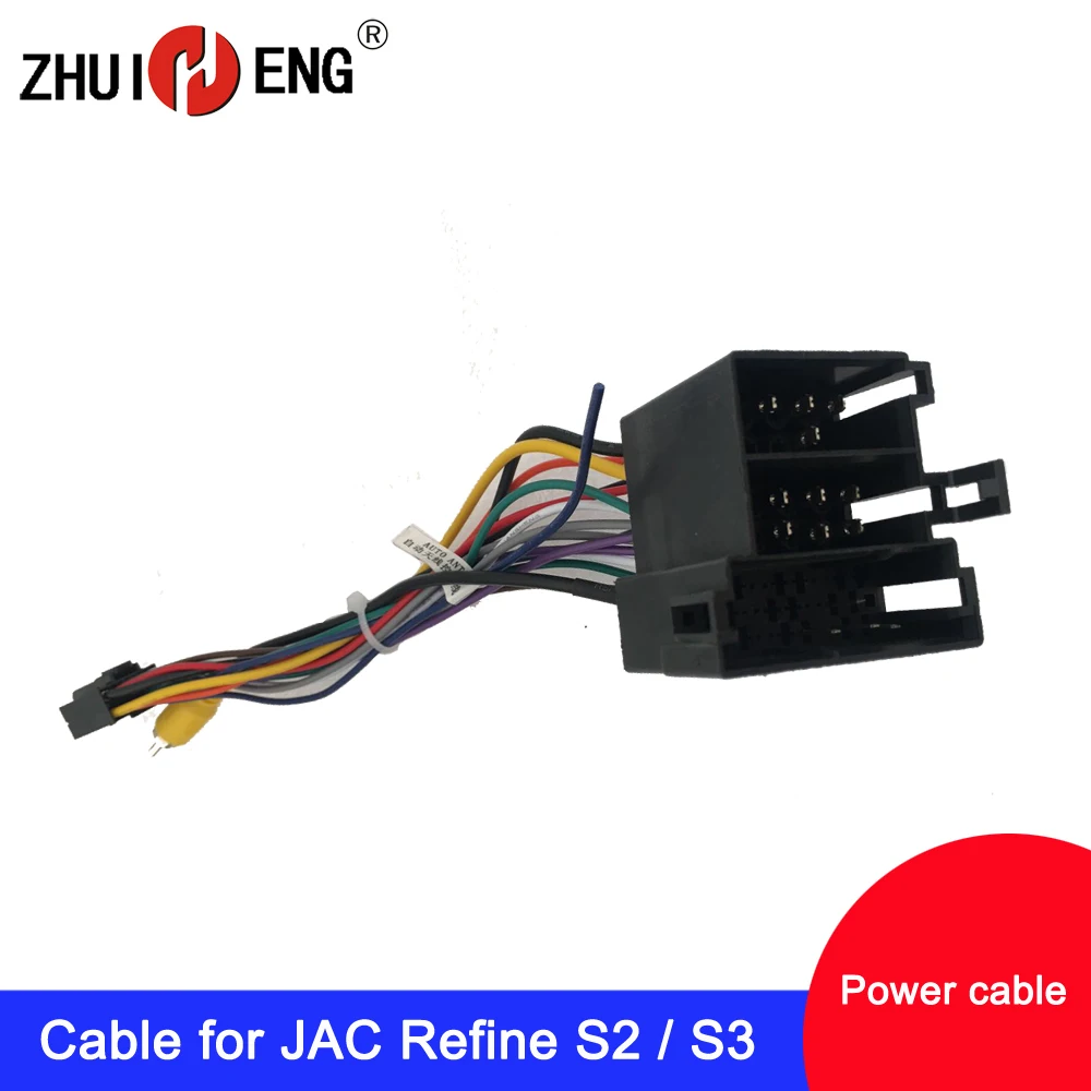 

2din Car Radio Female ISO Radio Plug Power Adapter Wiring Harness Special for JAC Refine S2 S3 2015 harness power cable