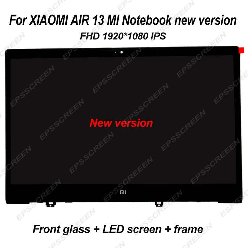 Для XIAOMI AIR MI notebook 13 LED-подсветка для экрана ноутбука ЖК-панель+ Переднее стекло Дисплей Матрица монитор FHD ips 30 PIN сборка+ рамка