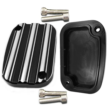 

Motorcycle L&R Front Brake Master Cylinder Cover Aluminium For Harley Touring Electra Glide Road King V-Rod Trike Ultra Softail