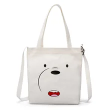 Холщовая Сумка с рисунком из мультфильма; ; Большая вместительная сумка; Повседневная сумка через плечо; ; Осенняя и Wi