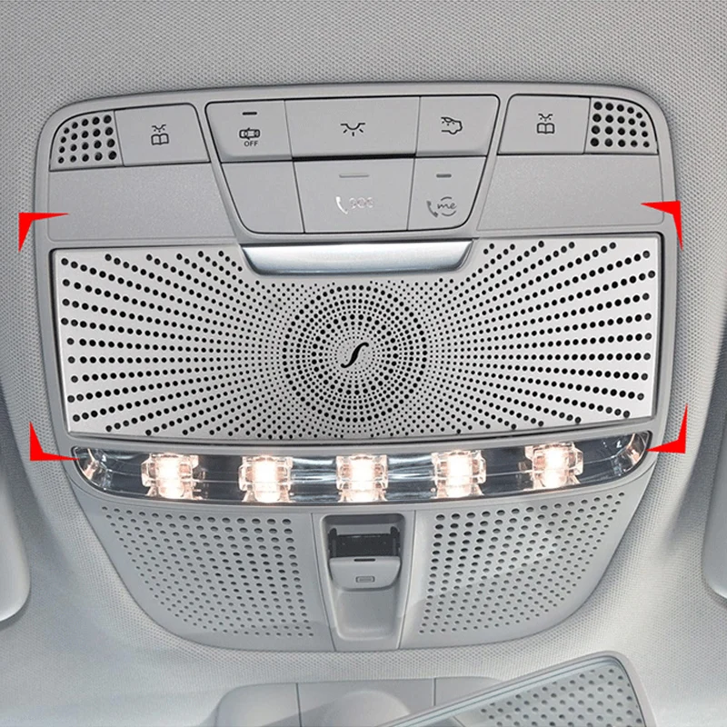 Автомобильный светильник для чтения, накладка, декоративные полосы, внутренняя крыша, рамка для лампы, автомобильные аксессуары для Mercedes Benz C Class W205 GLC