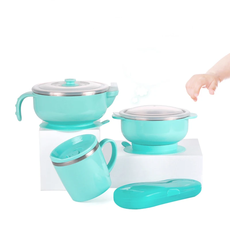 Tiartisan 5 шт./компл. детская посуда набор Титан чаша для пикника миска/чашка/ложка/вилка полный уровень защиты от осколков изоляции столовые приборы посуда