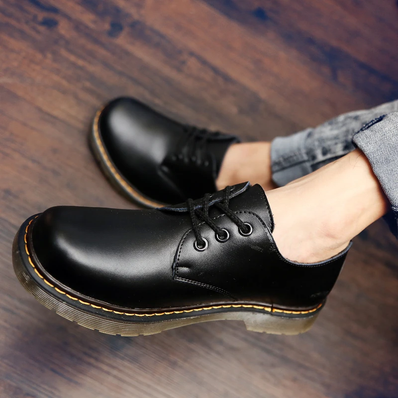 Ботинки Martin мужские с низким верхом плюс бархатные теплые хлопковые ботинки