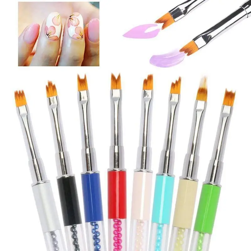 8pcs/set Nail Art Brushes, One Step Creative Nail Design Painting Brushes for Phototherapy, French Manicure, Gradient, Drawing F