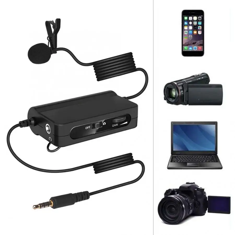 microfone COMICA CVM-V05 Mini Compact Universal Lavalier Microphone Mics for Smartphone Action Camera sem fio Cam | Электроника