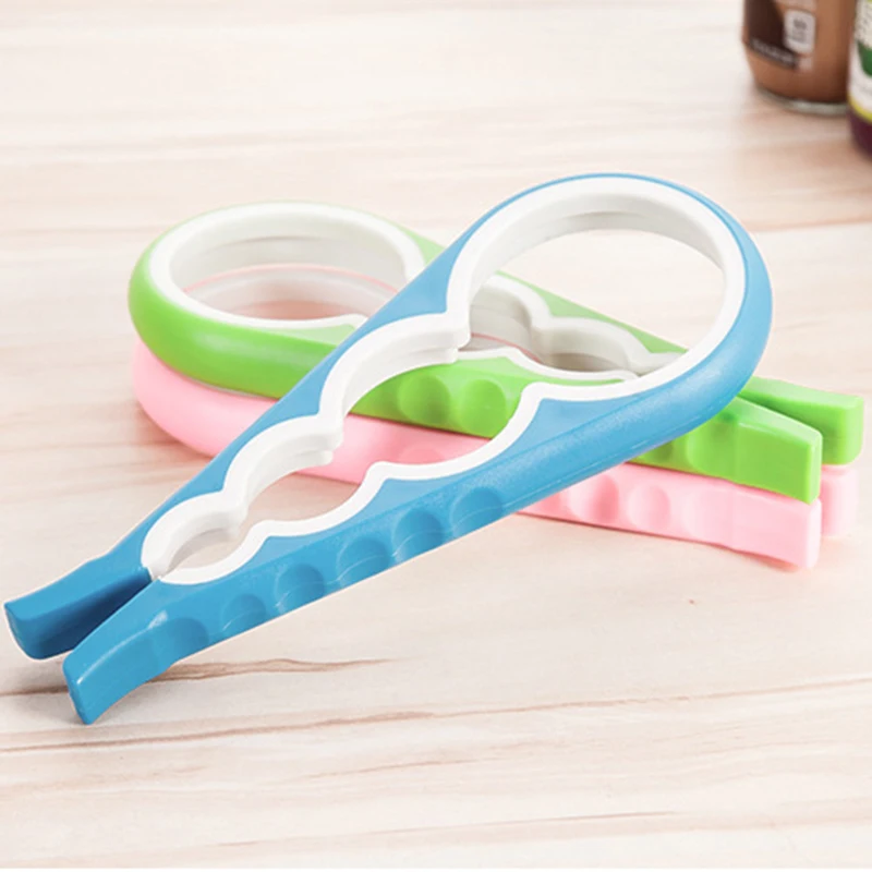 Портативный 4 в 1 контейнер открывалка для бутылок Нескользящая ручка ручной