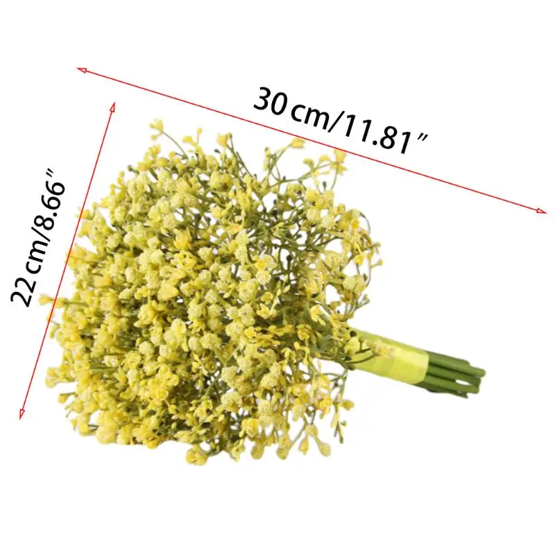 Искусственные Детские Гипсофилы, свадебные букет невесты, цветы с атласной лентой для украшения дома, вечерние украшения