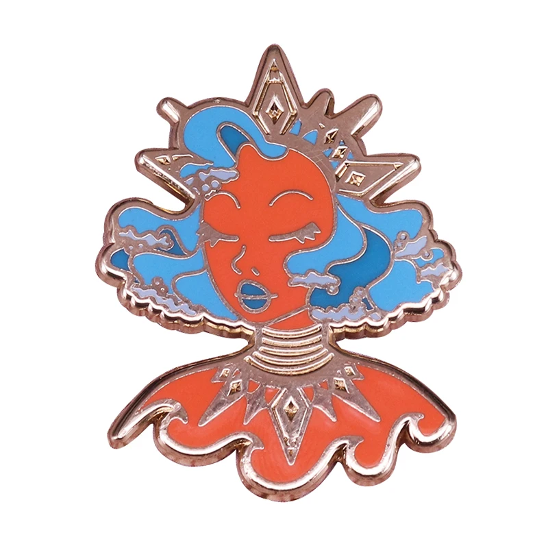 Леди морского Pin греческой мифологии Афродита НЕРА значок океан Queen богиня