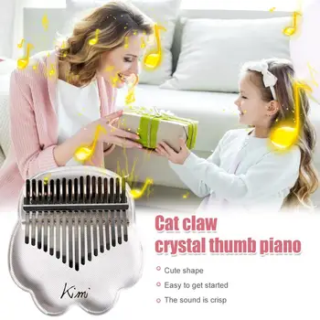 

Kalimba Acrylic 17 Key Transparent Thumb Piano with Tuner Hammer Gig Kalimba Case Manual Gifts for Kids Adult Beginners