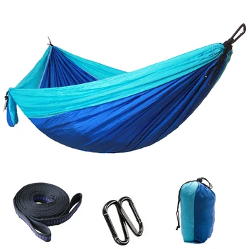 

Outdoor Backyard Swing Chair Bed Double Hammock with Buckle Rope Camping Hunting for Home Garden Laying Accessories