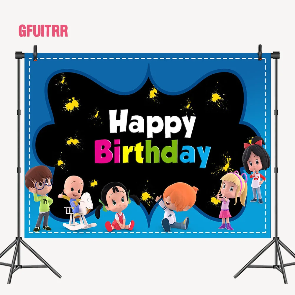 GFUITRR Cleo And Cuquin Photography Backdrops Happy Birthday Photo Backgrounds Custom Party Decor Banner Vinyl Photo Booth Props 